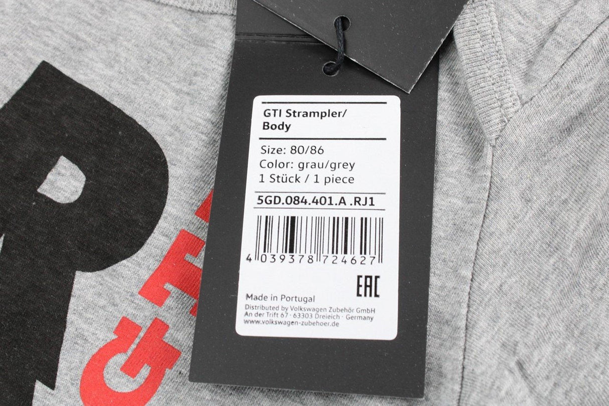 VW Volkswagen Golf GTI babygrow romper grey (9-12months) 5GD084401A RJ1