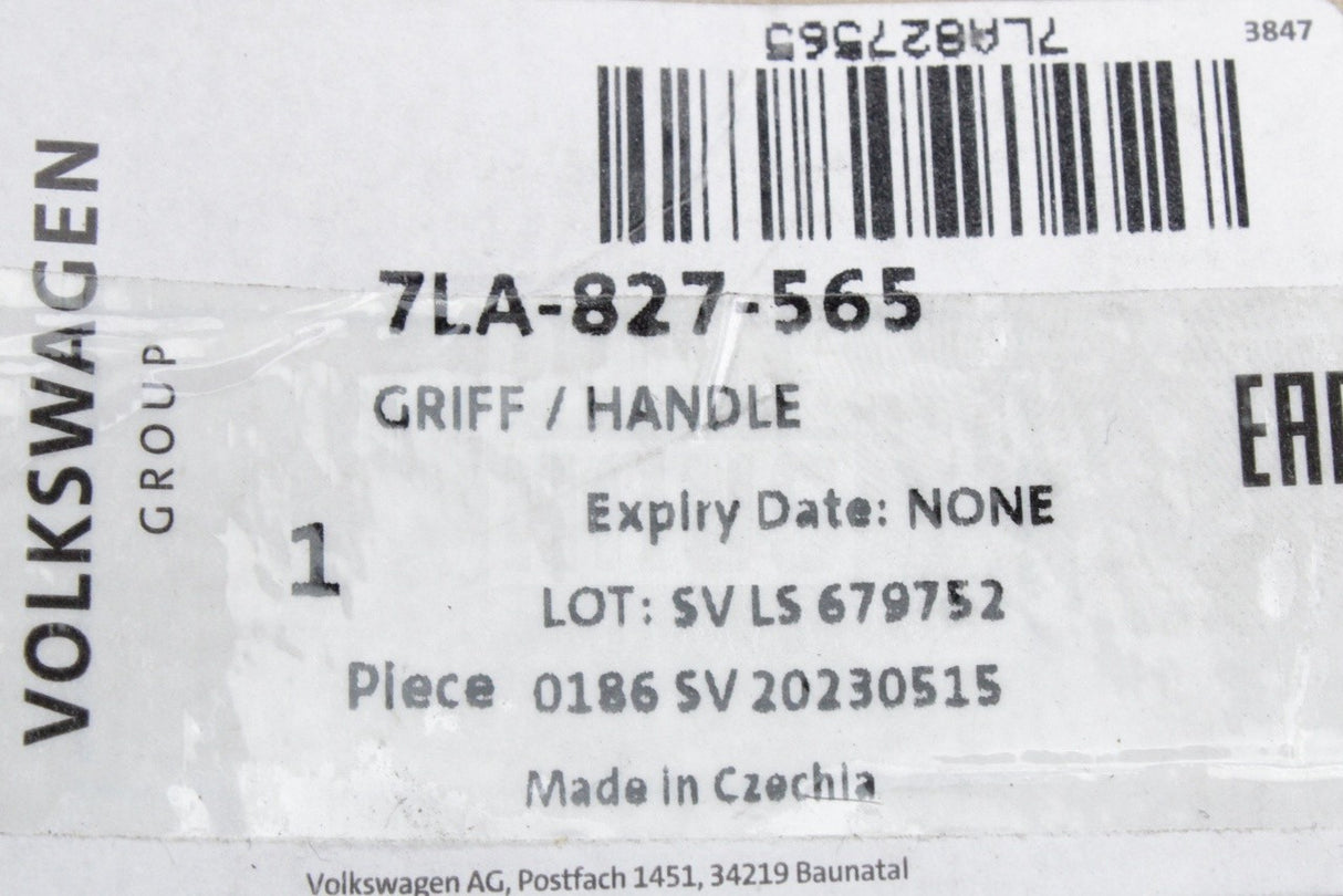 VW Transporter T6.1 20-24 rear outer door handle (wing door) 7LA827565