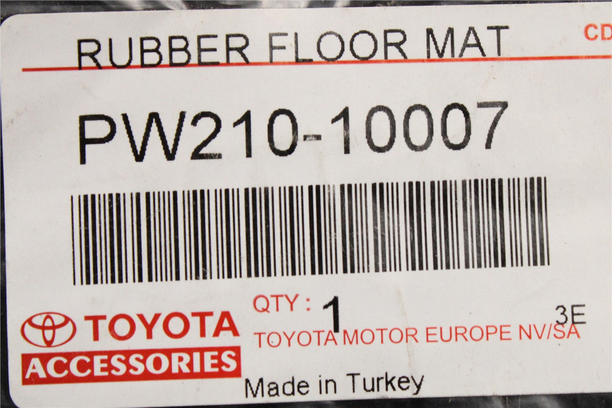 Toyota C-HR RHD rubber floor mats set PW210-10007