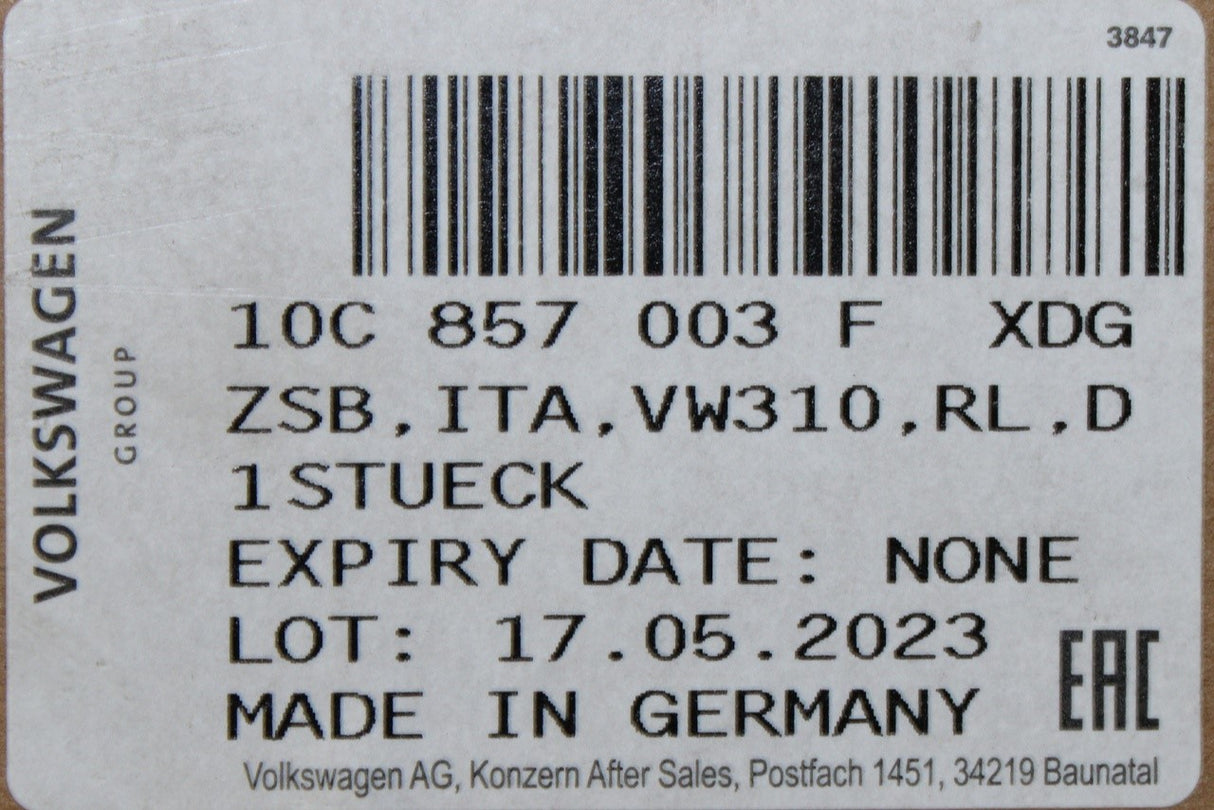 VW ID.3 2020-on RHD dashboard trim panel 10C857003F XDG