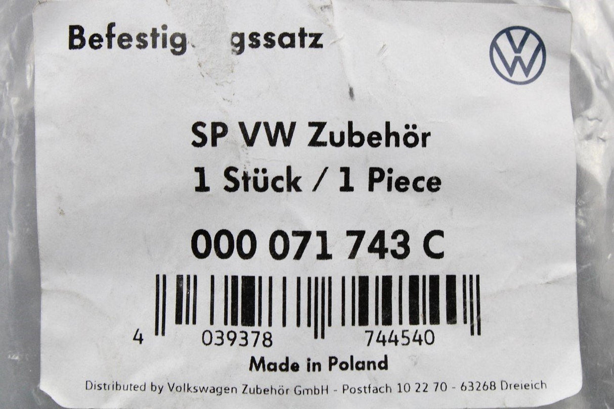 VW fixing parts for genuine bicycle rack (000071128F) 000071743C