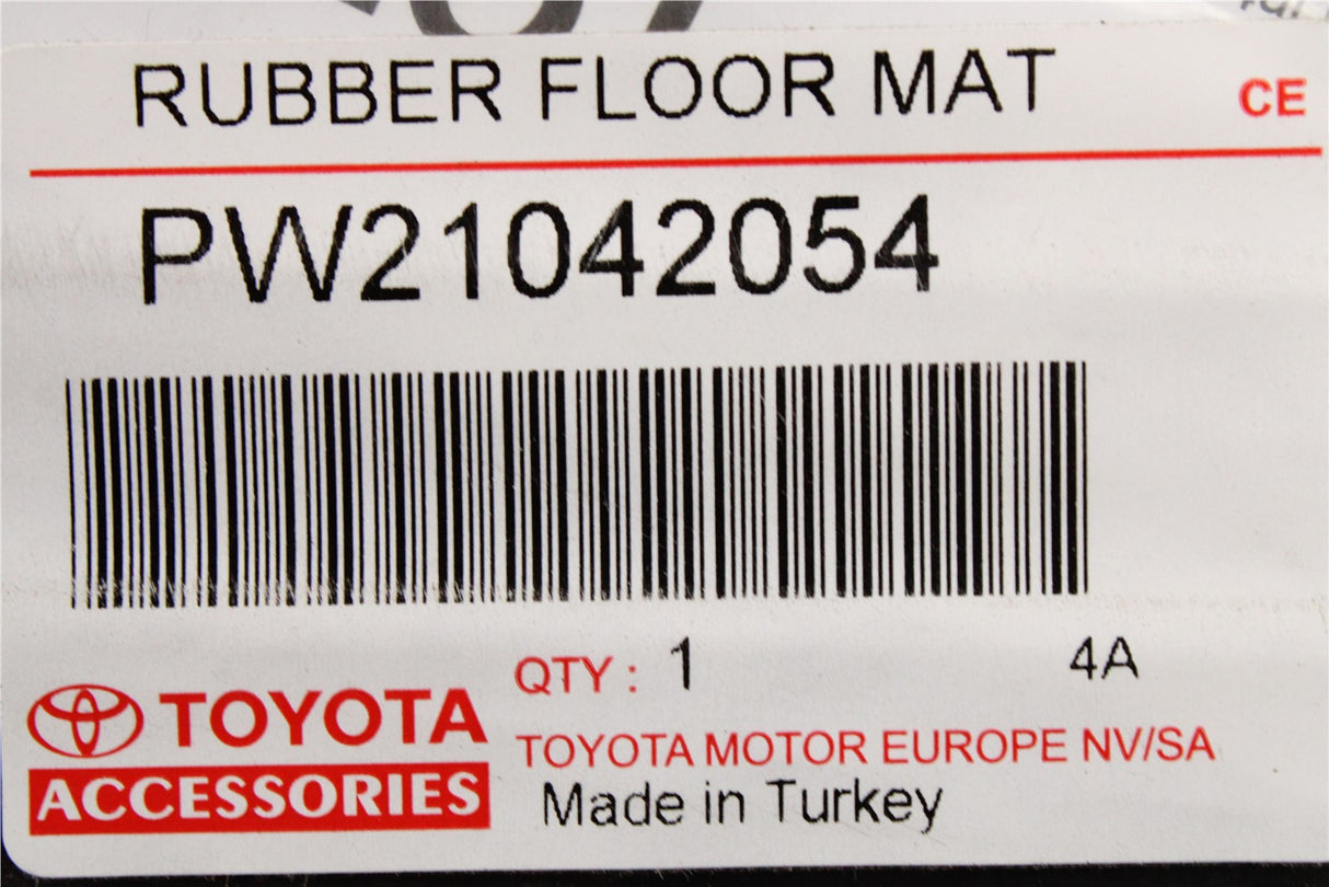 Toyota bZ4X RHD rubber floor mats set PW210-42054