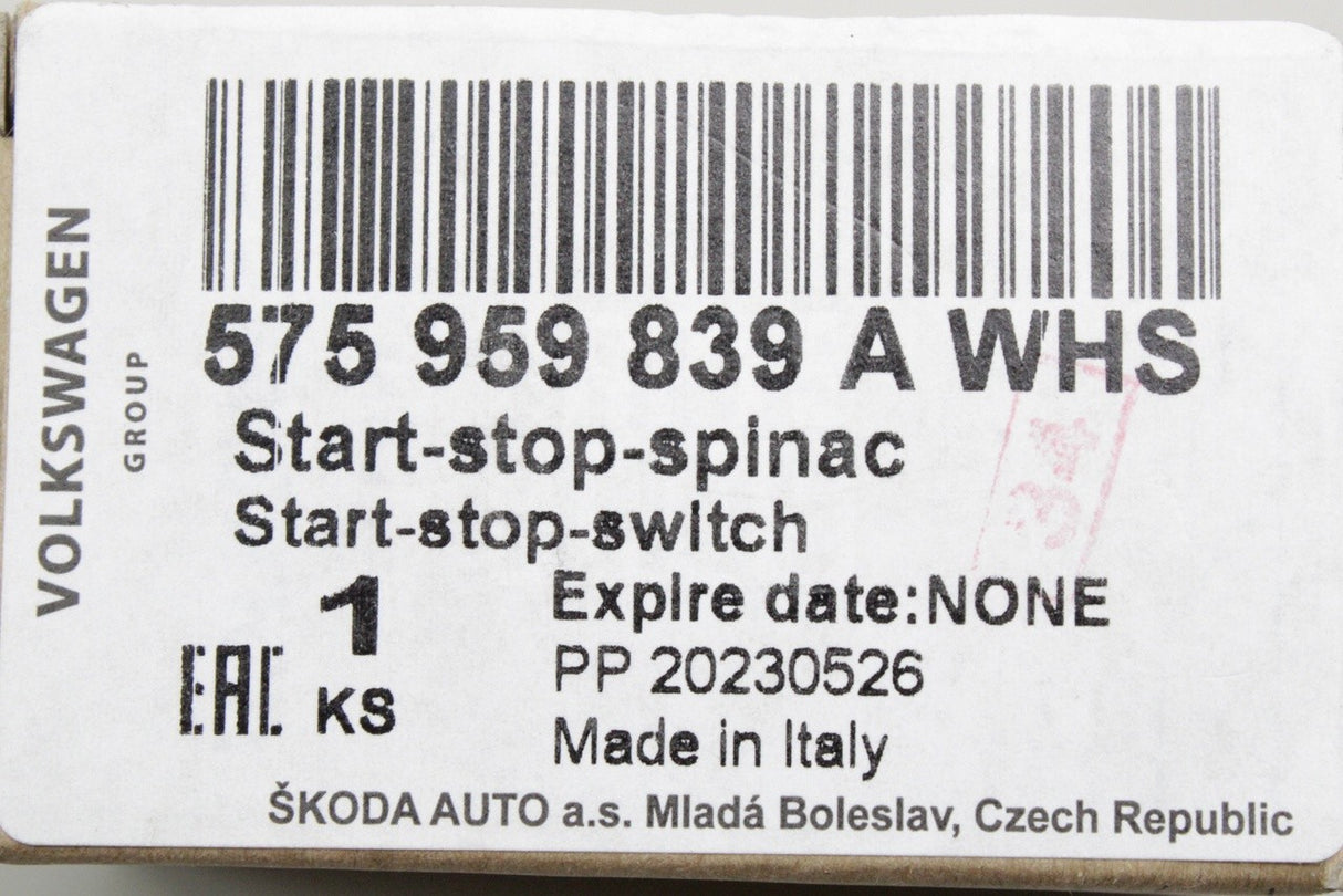 SEAT Leon Cupra Ateca 2016-on engine start stop switch 575959839A WHS