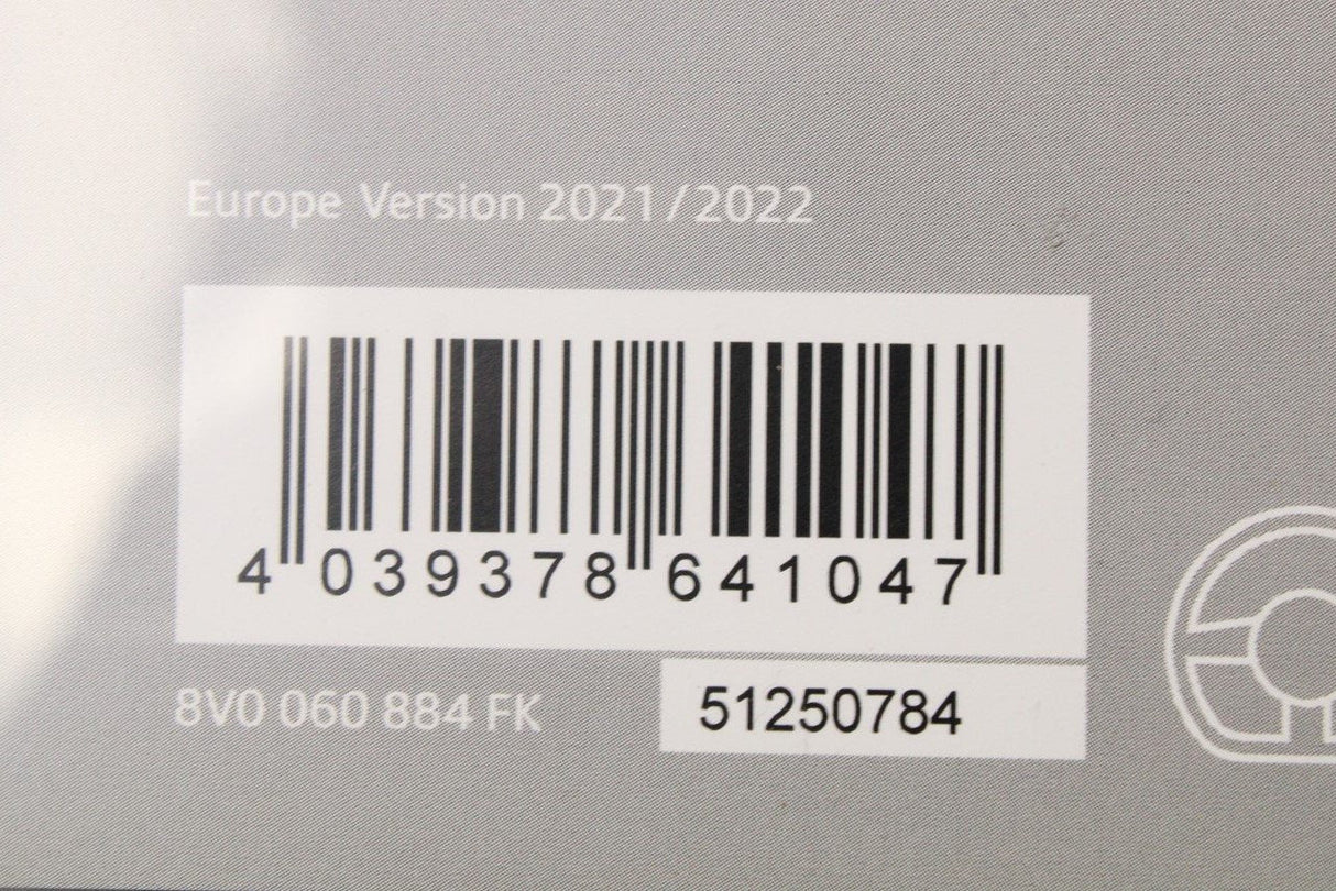 Audi A4 A5 A6 Q2 RS3 MMI navigation plus update (2021/2022) 8V0060884FK