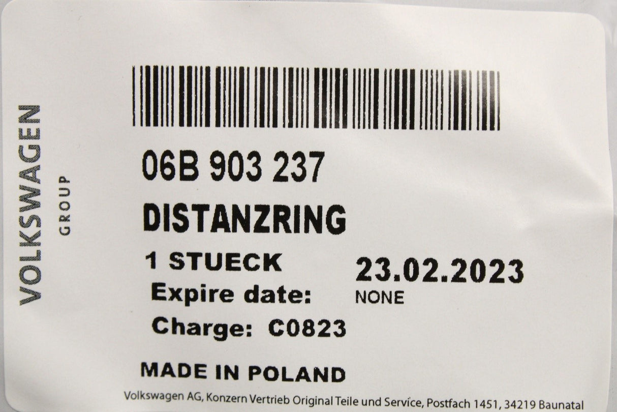 VW Audi Skoda SEAT alternator spacer ring 06B903237