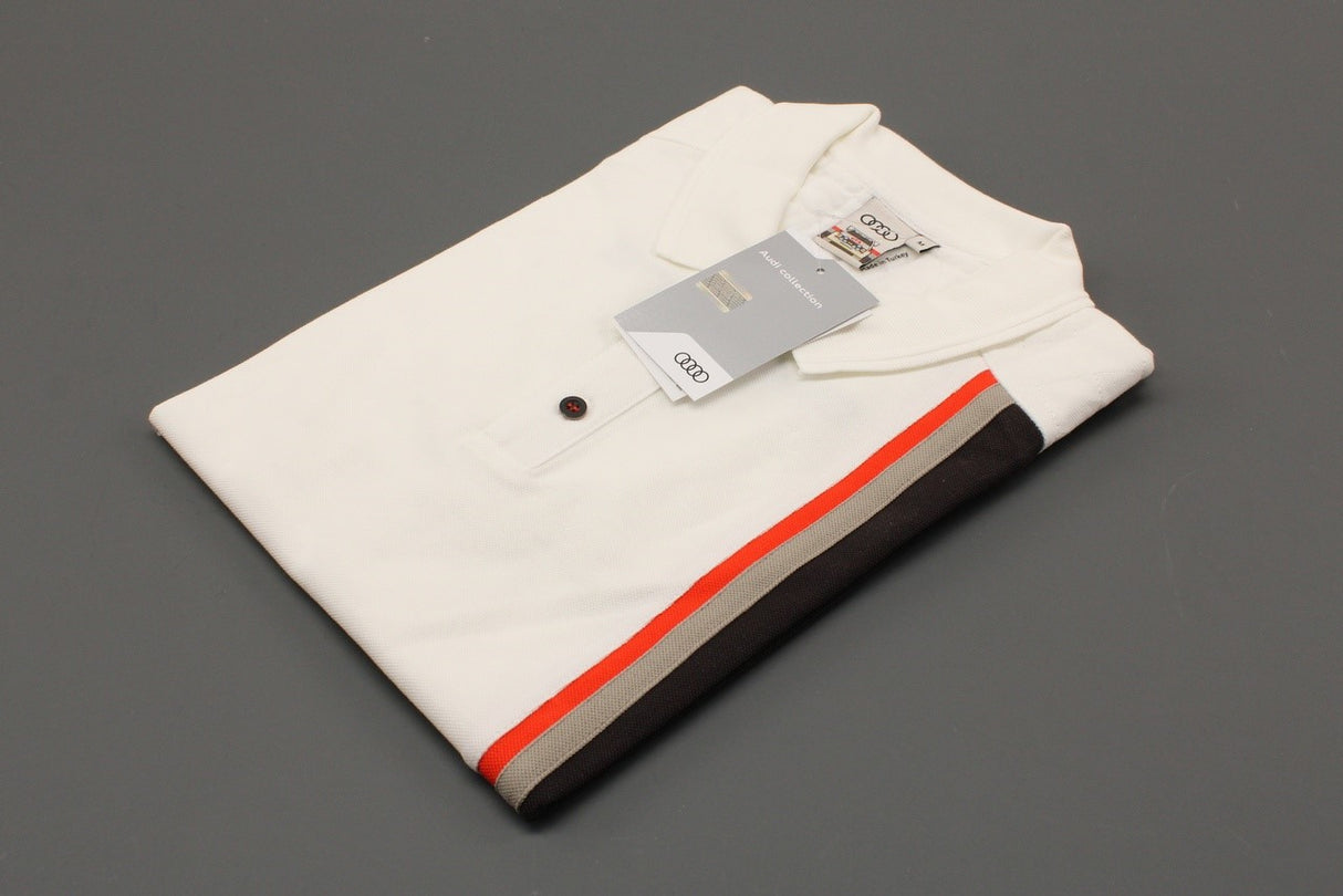 Audi Heritage Sport men's polo shirt in white (M) 3131800403