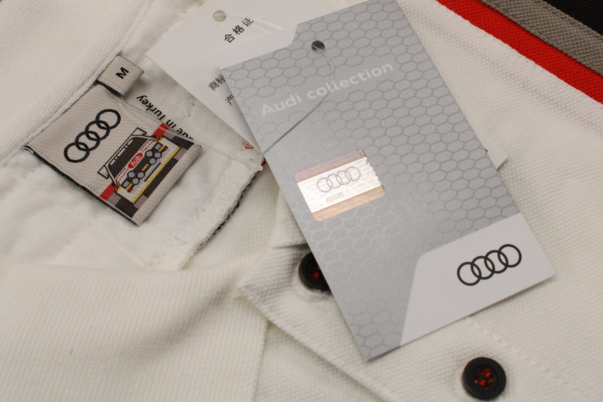 Audi Heritage Sport men's polo shirt in white (M) 3131800403