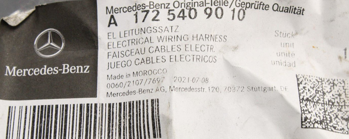 Mercedes-Benz electrical wiring harness A1725409010