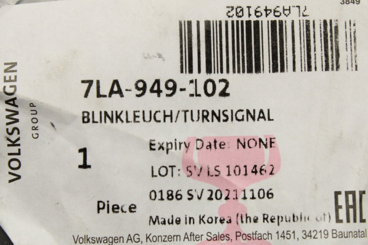 VW Transporter T6.1 2020-24 wing indicator repeater (right) 7LA949102