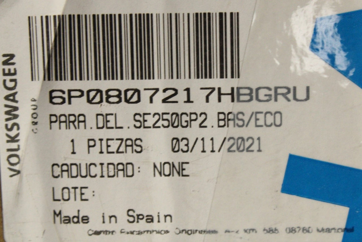 SEAT Ibiza 2016-2017 front bumper cover (primed) 6P0807217HB GRU