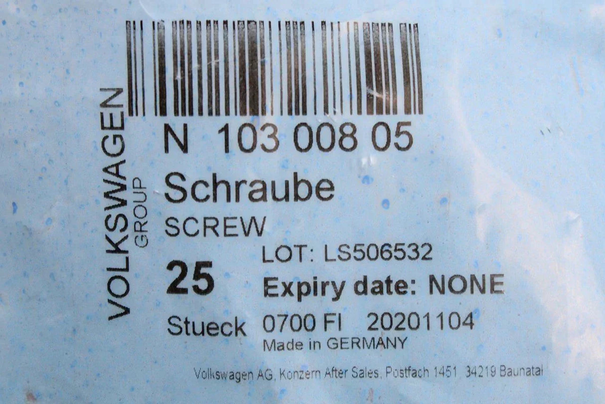 VW Audi Skoda SEAT valve rocker cover bolt M6x45mm (x1) N10300805