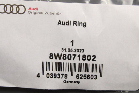 Audi A5 S5 2017-on black Audi rings emblem badge (rear) 8W8071802