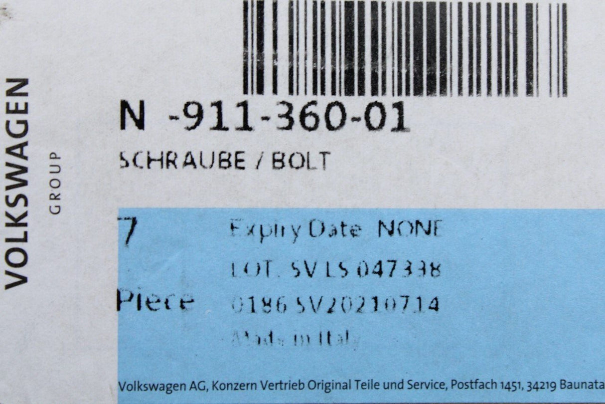 VW Transporter T5 T6 engine support mount bolt M12 N91136001