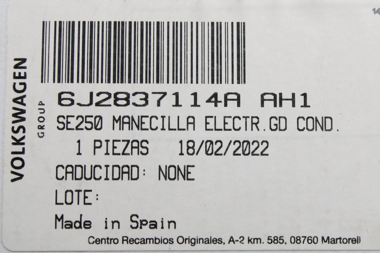 SEAT Ibiza 09-12 inner door handle actuator (front right) 6J2837114A AH1