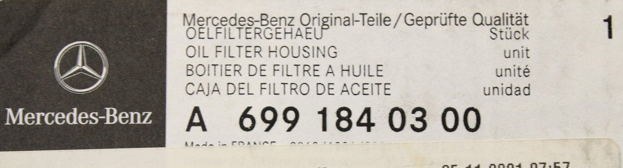 Mercedes-Benz oil filter housing A6991840300