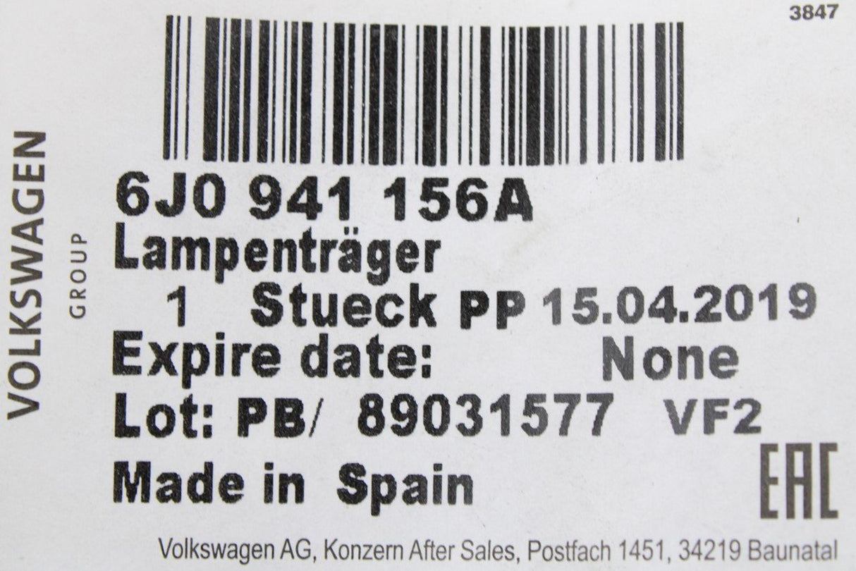 SEAT Leon Ibiza Exeo Toledo daytime running light bulb holder 6J0941156A