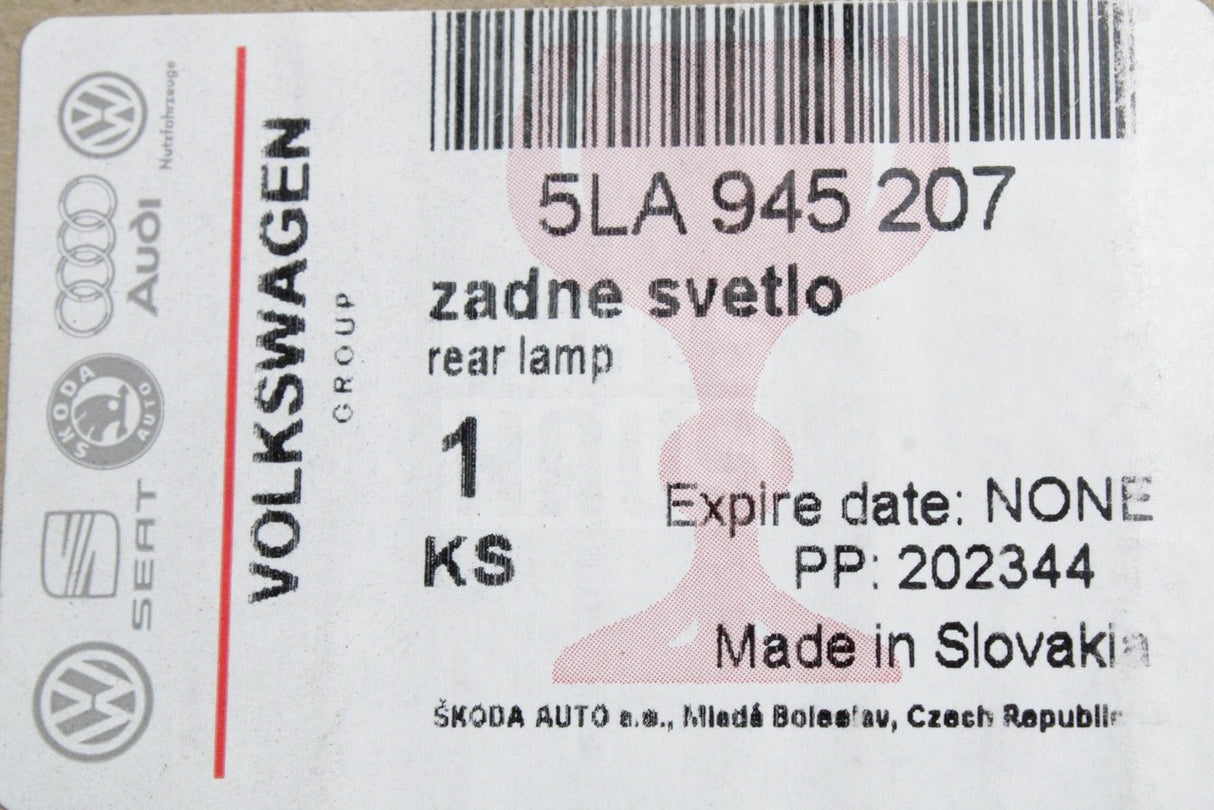 Skoda Enyaq 2021-on Elroq 2025-on LED tail light (outer left) 5LA945207