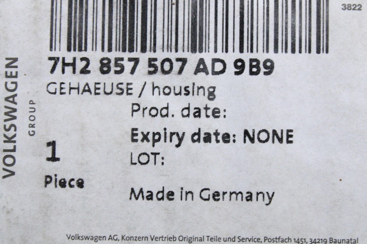 VW Transporter T5 03-10 wing mirror housing RHD (left) 7H2857507AD 9B9