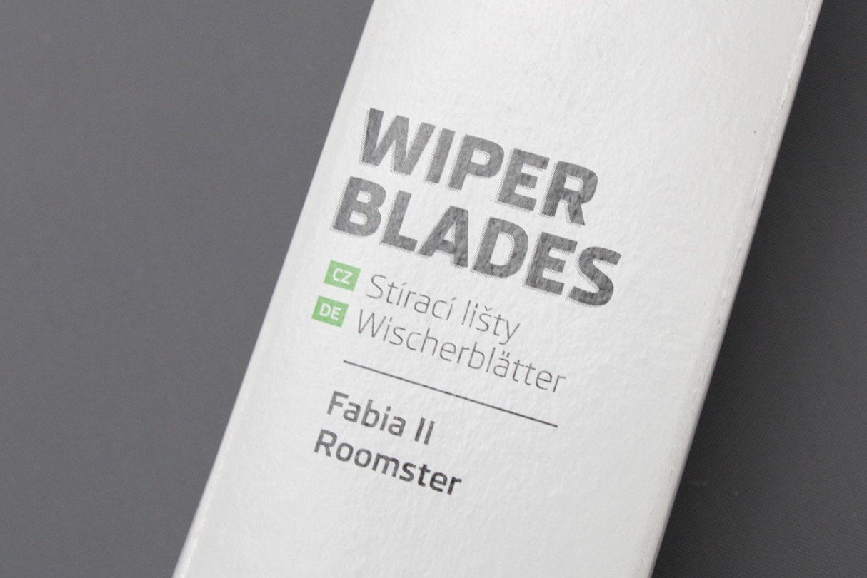 Skoda Fabia 07-15 Roomster front windscreen wiper blades RHD 5J2998001