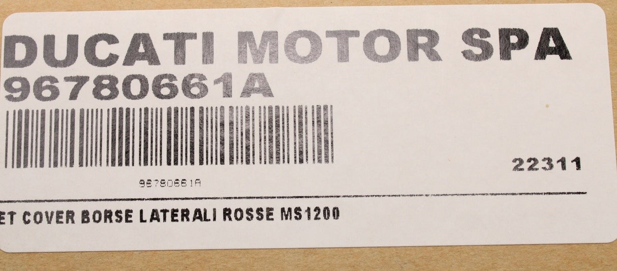 Ducati Multistrada 2015-19 red side pannier covers (pair) 96780661A