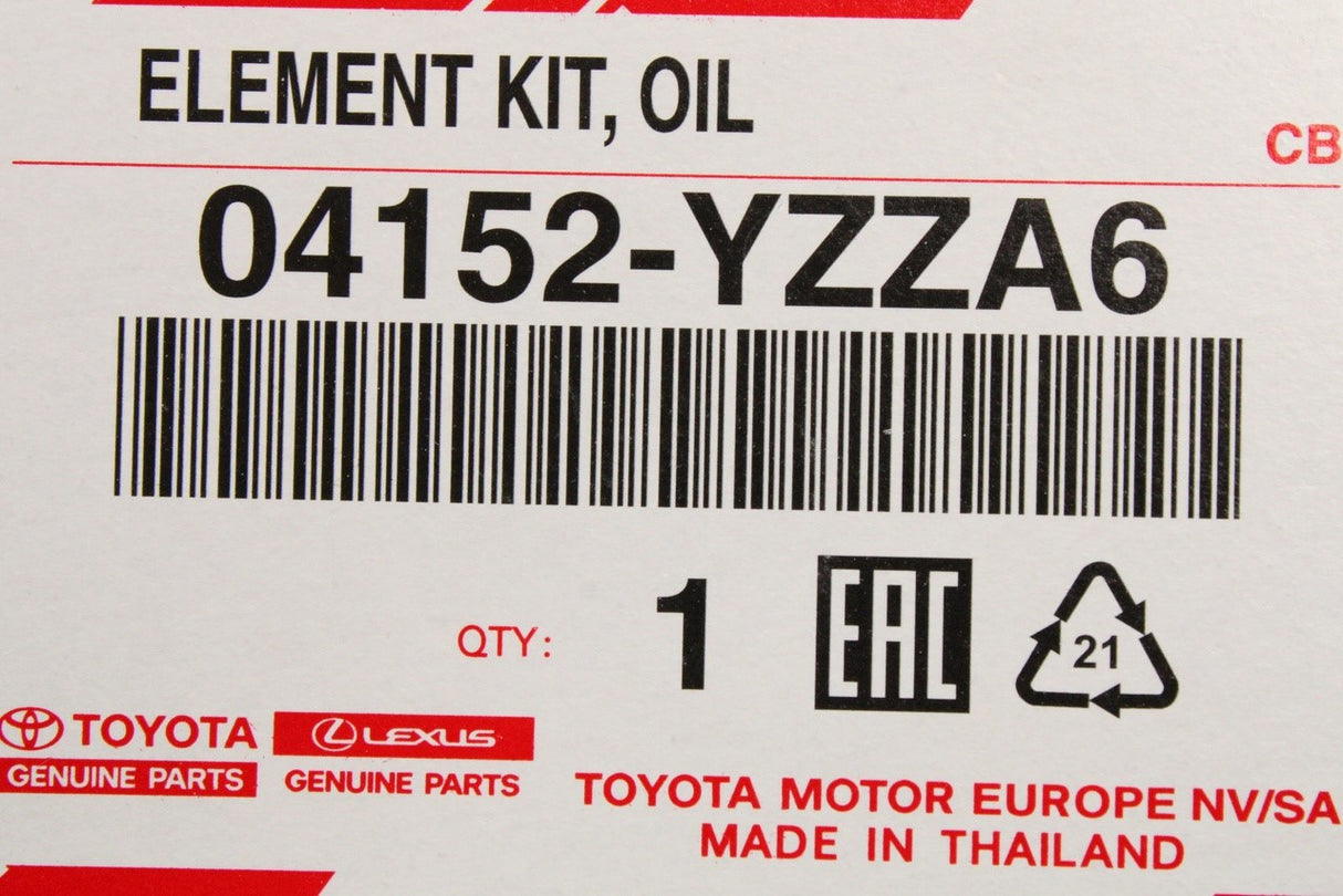 Toyota Prius Yaris C-HR Lexus CT200H oil filter element 04152-YZZA6