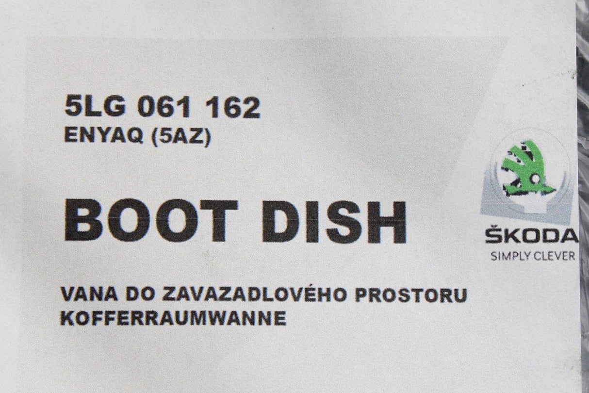 Skoda Enyaq iV 2021-on plastic boot luggage compartment tray 5LG061162