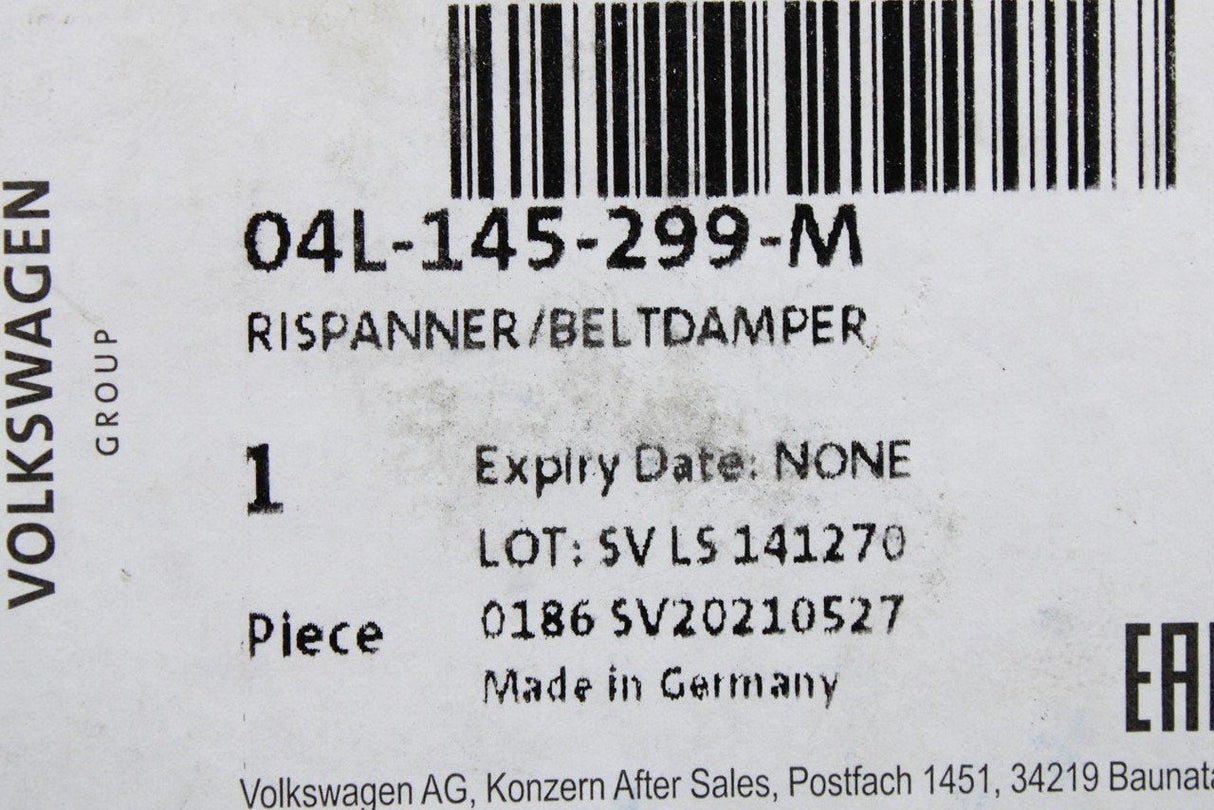 VW Crafter 2017-on auxiliary drive belt tensioner 2.0 TDI 04L145299M