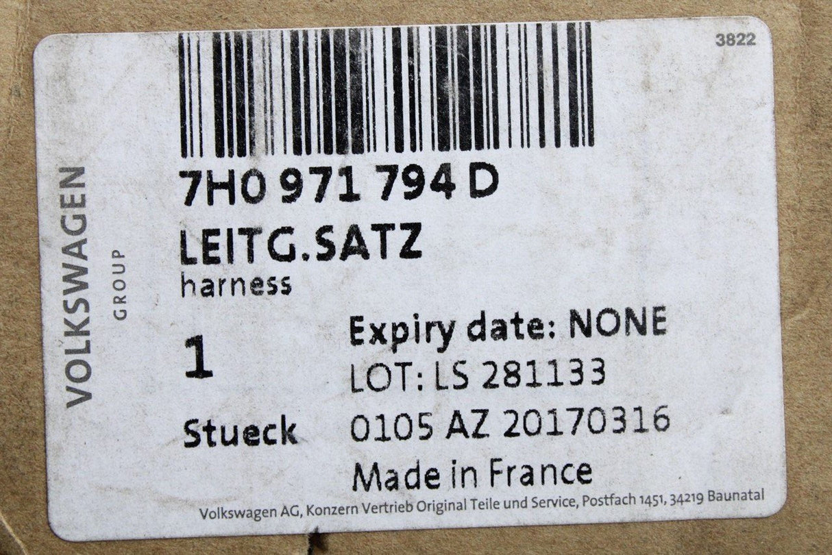 VW Transporter T5 06-10 battery positive cable + (automatic) 7H0971794D