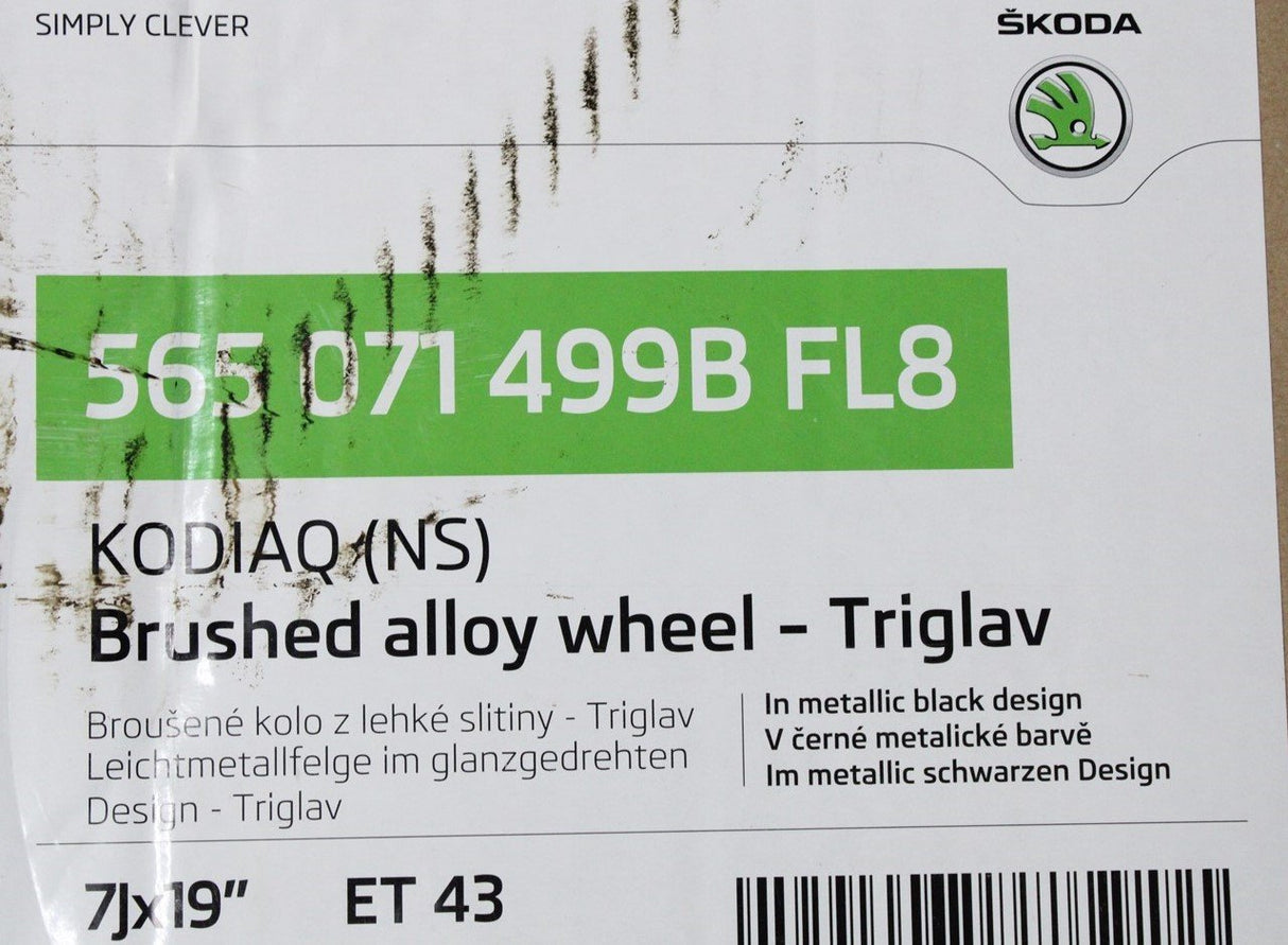Skoda Kodiaq 17-on Triglav / Gemini alloy wheel (19 inch) 565071499B FL8