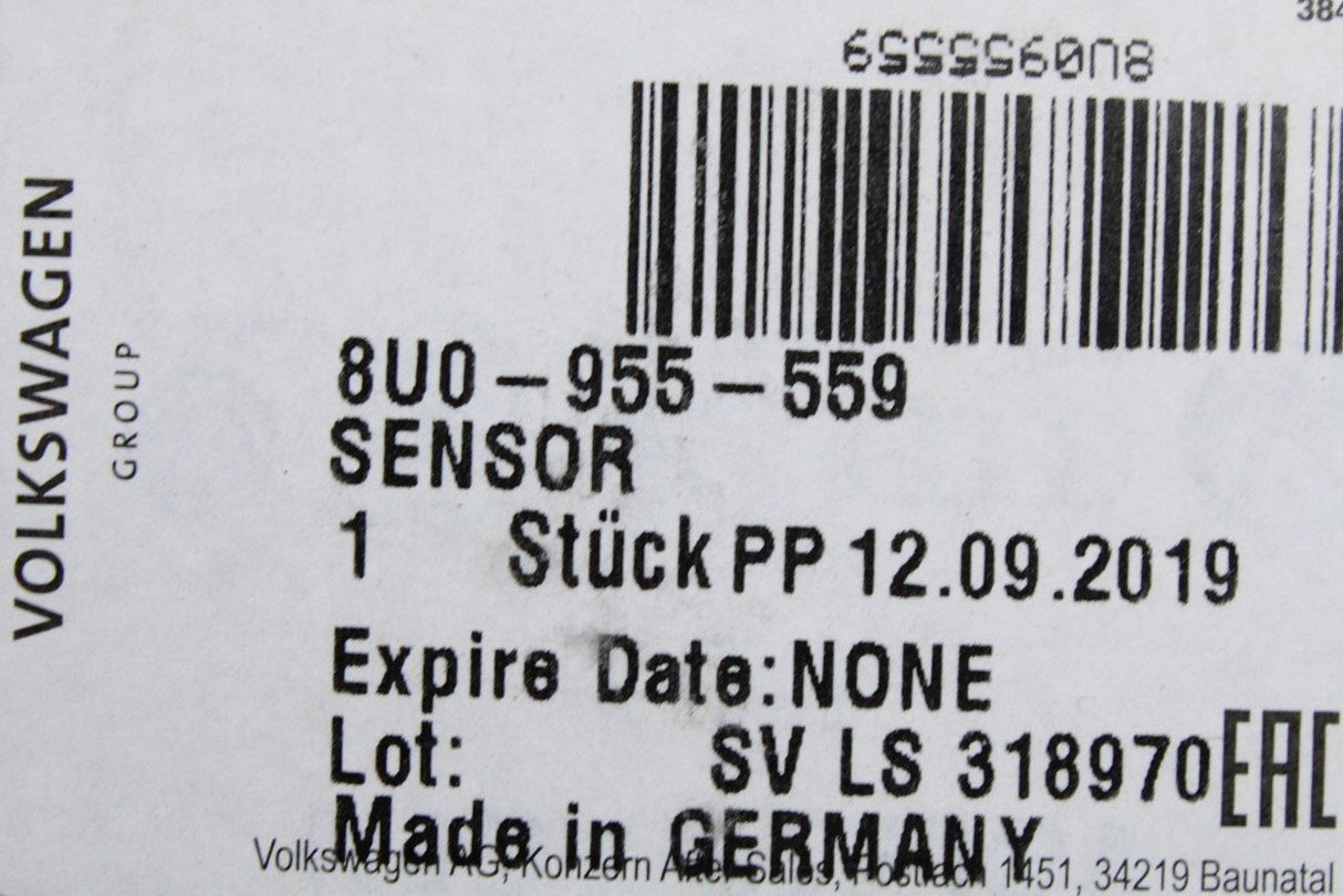 VW Audi Skoda SEAT front windscreen rain sensor (air humidity) 8U0955559