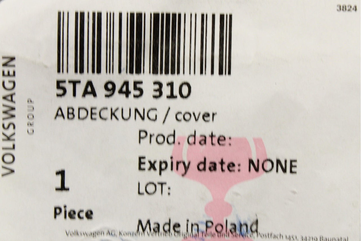 VW Touran 2016-on tail light cover (rear inner right) 5TA945310