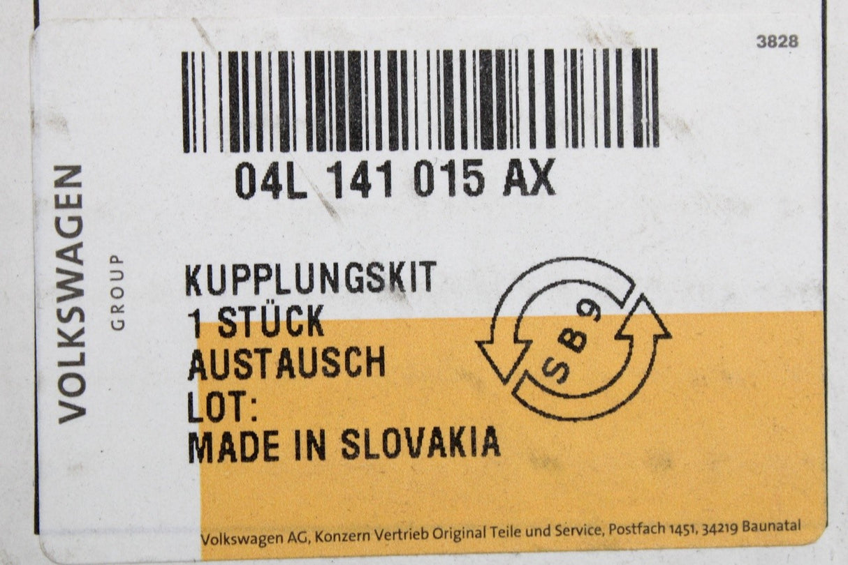 VW Audi Skoda SEAT 1.6 2.0 TDI clutch and pressure plate kit 04L141015AX