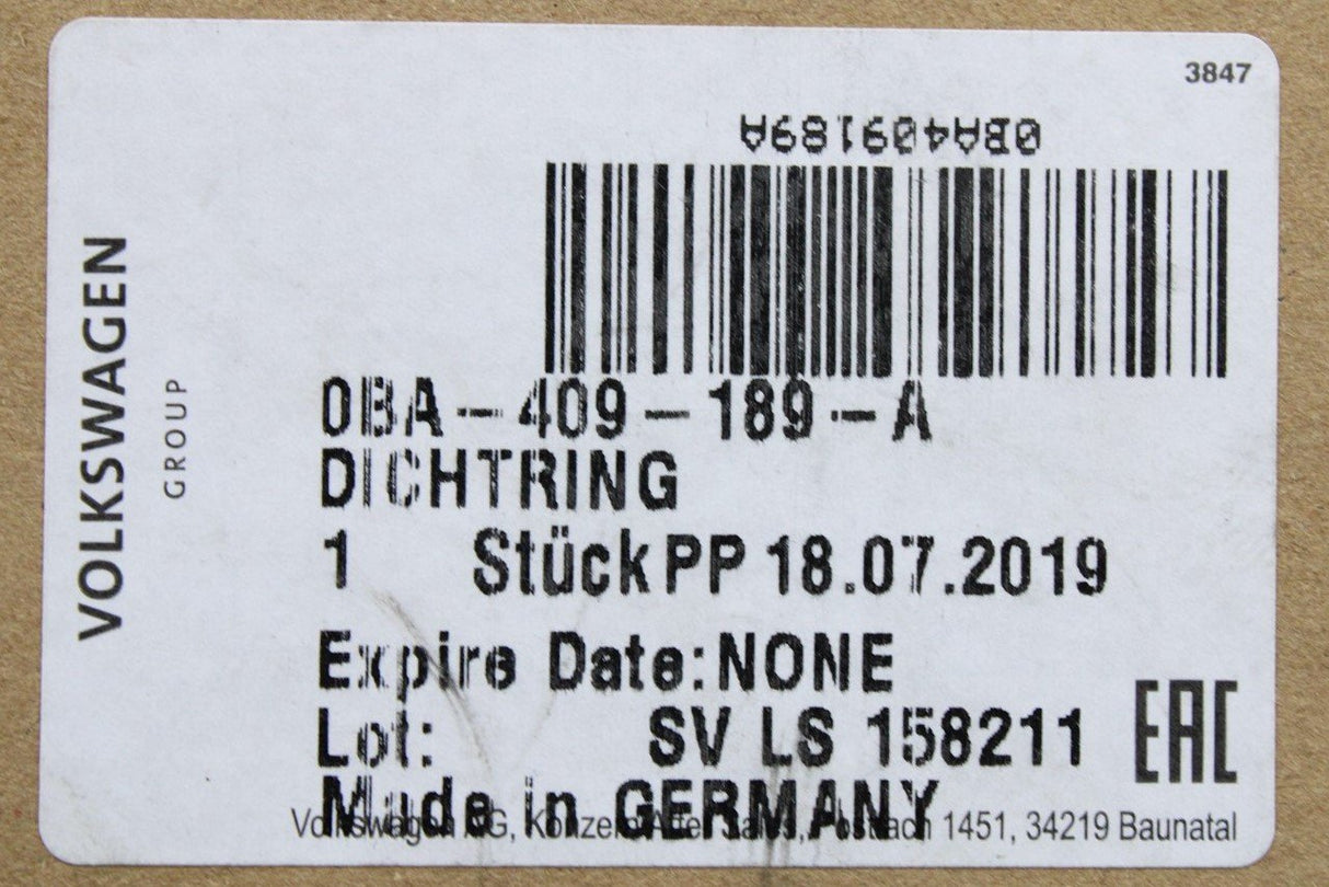 VW Crafter 2012-2016 rear differential propshaft seal 0BA409189A