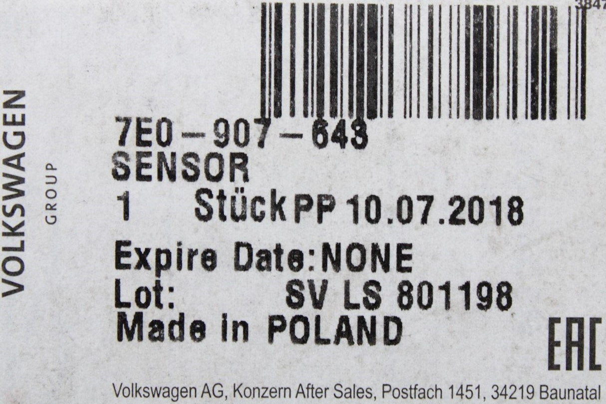 VW Transporter California Caravelle air quality sensor 7E0907643