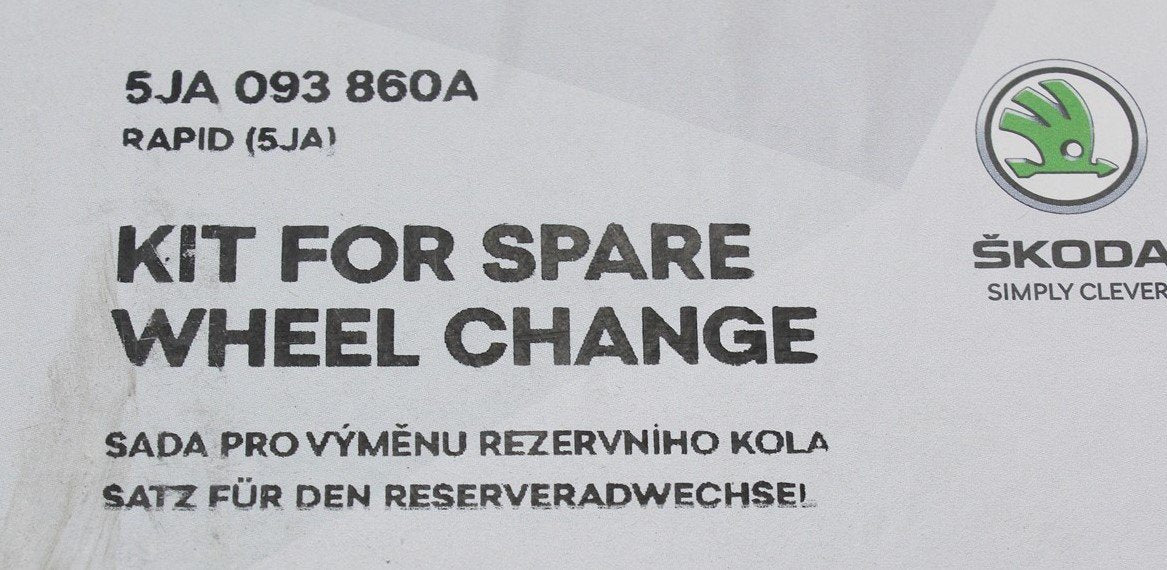Skoda Rapid 2012- Spare wheel tool kit jack wrench 5JA093860A