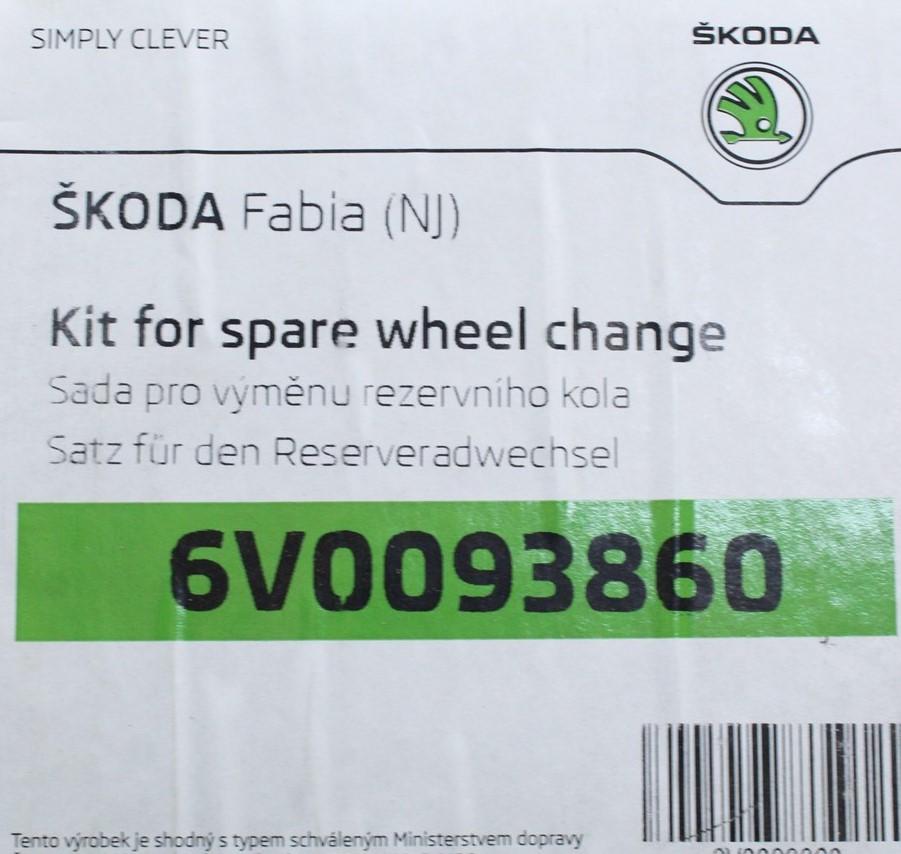 Skoda Fabia 2015 - Spare wheel tool bag kit 6V0093860