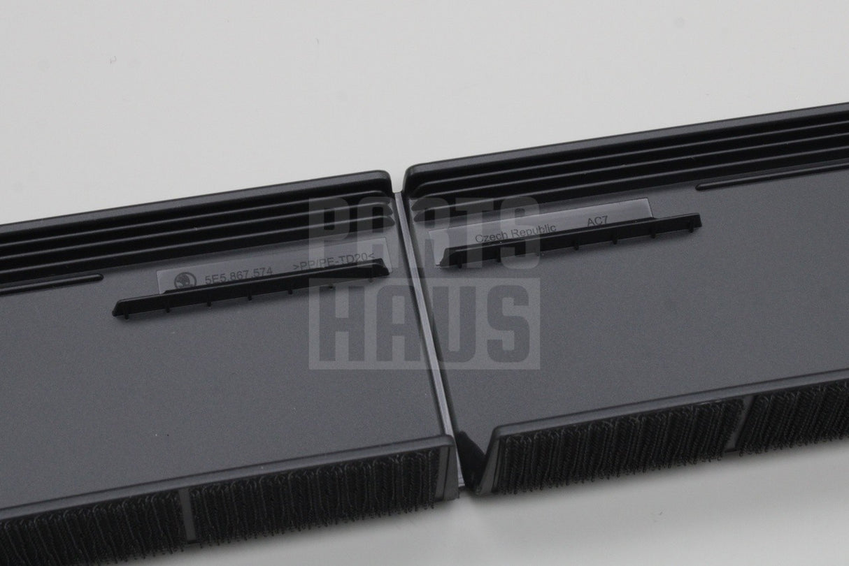 VW Skoda boot compartment cargo velcro fixing brackets 5E5867574 9B9