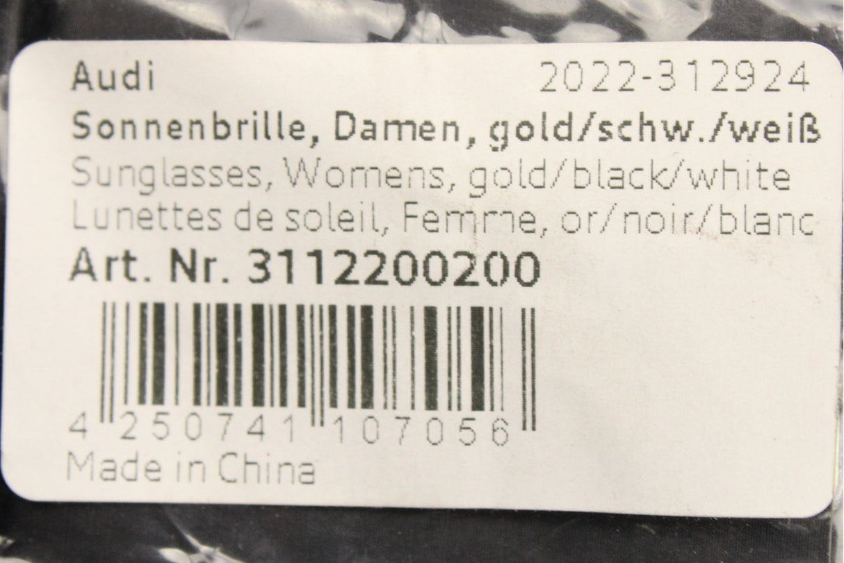 Audi accessory ladies gold sunglasses 3112200200