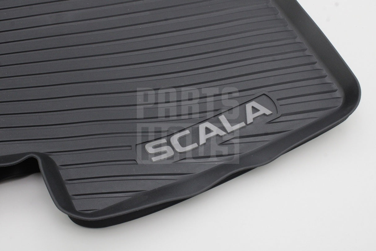 Skoda Scala 2019-on rear all weather rubber floor mats 657061512