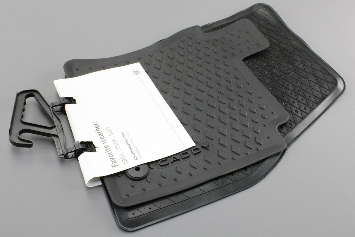 VW Caddy 2020-On Front rubber all-weather floor mats (RHD) 2K9061502 82V