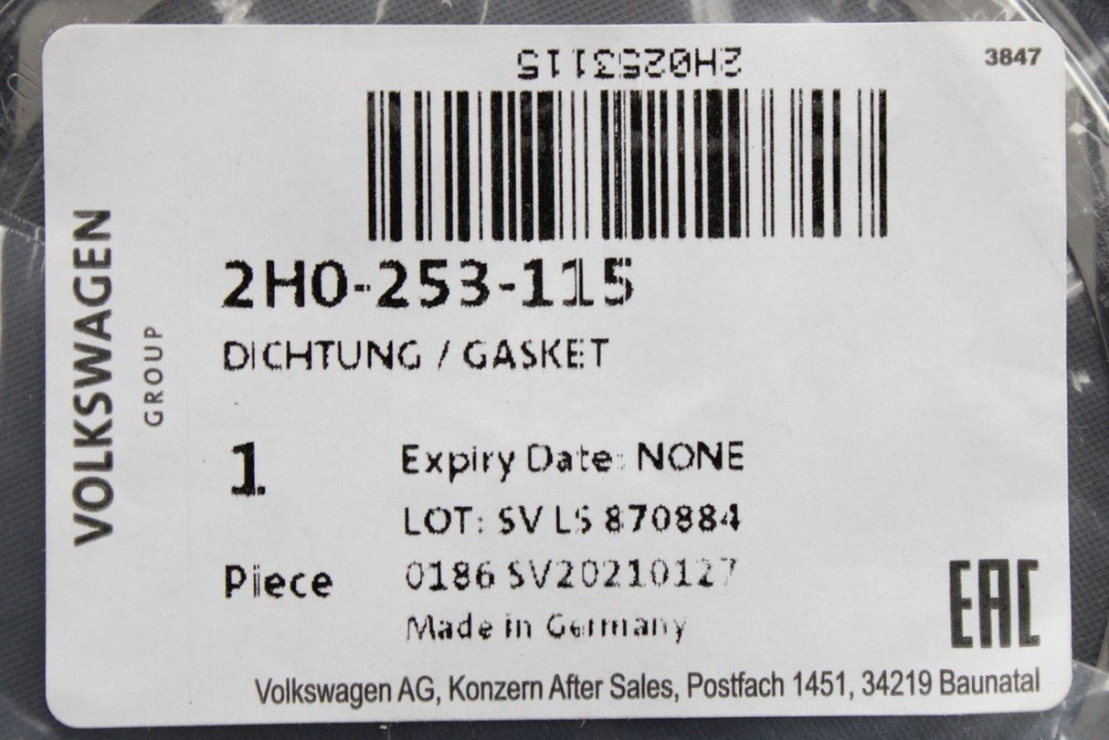 VW T6 Transporter Amarok Crafter manifold to cat gasket seal 2H0253115