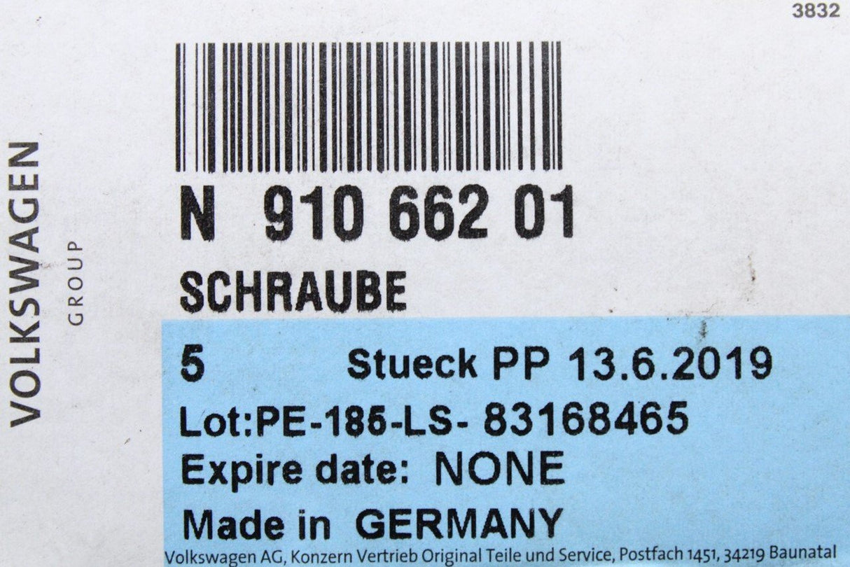 VW Audi Skoda SEAT subframe bolt M14x1.5x85mm (x1) N91066201
