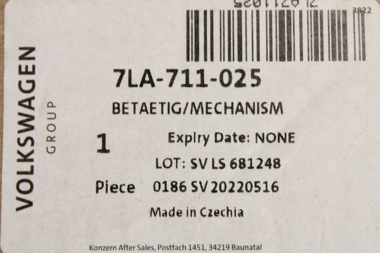 VW Transporter California T6.1 manual gear selector mechanism 7LA711025