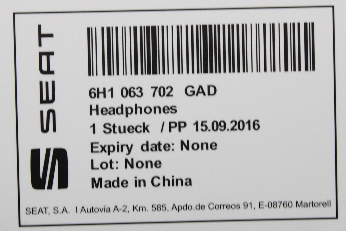 SEAT Essentials collection Headphones (foldable, red) 6H1063702 GAD