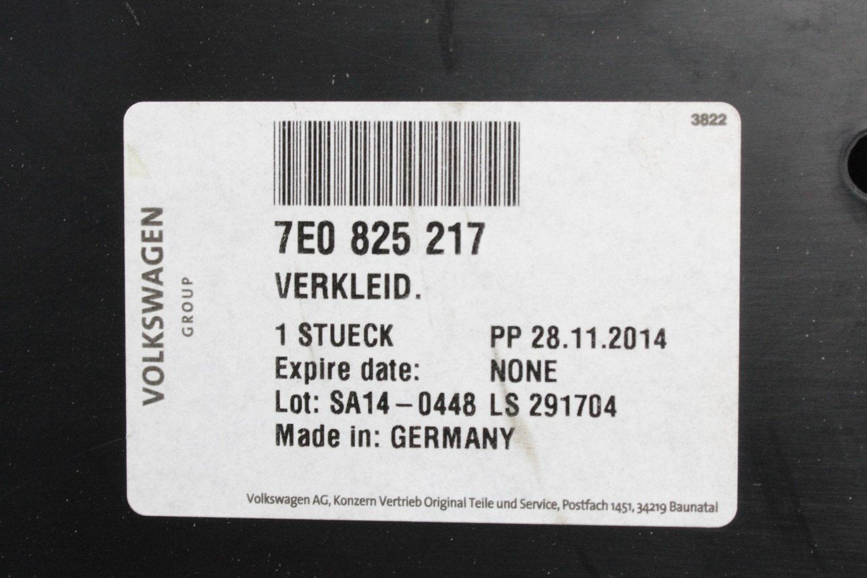 VW Transporter T5.1 T6 10-19 Left centre rear axle under trim 7E0825217