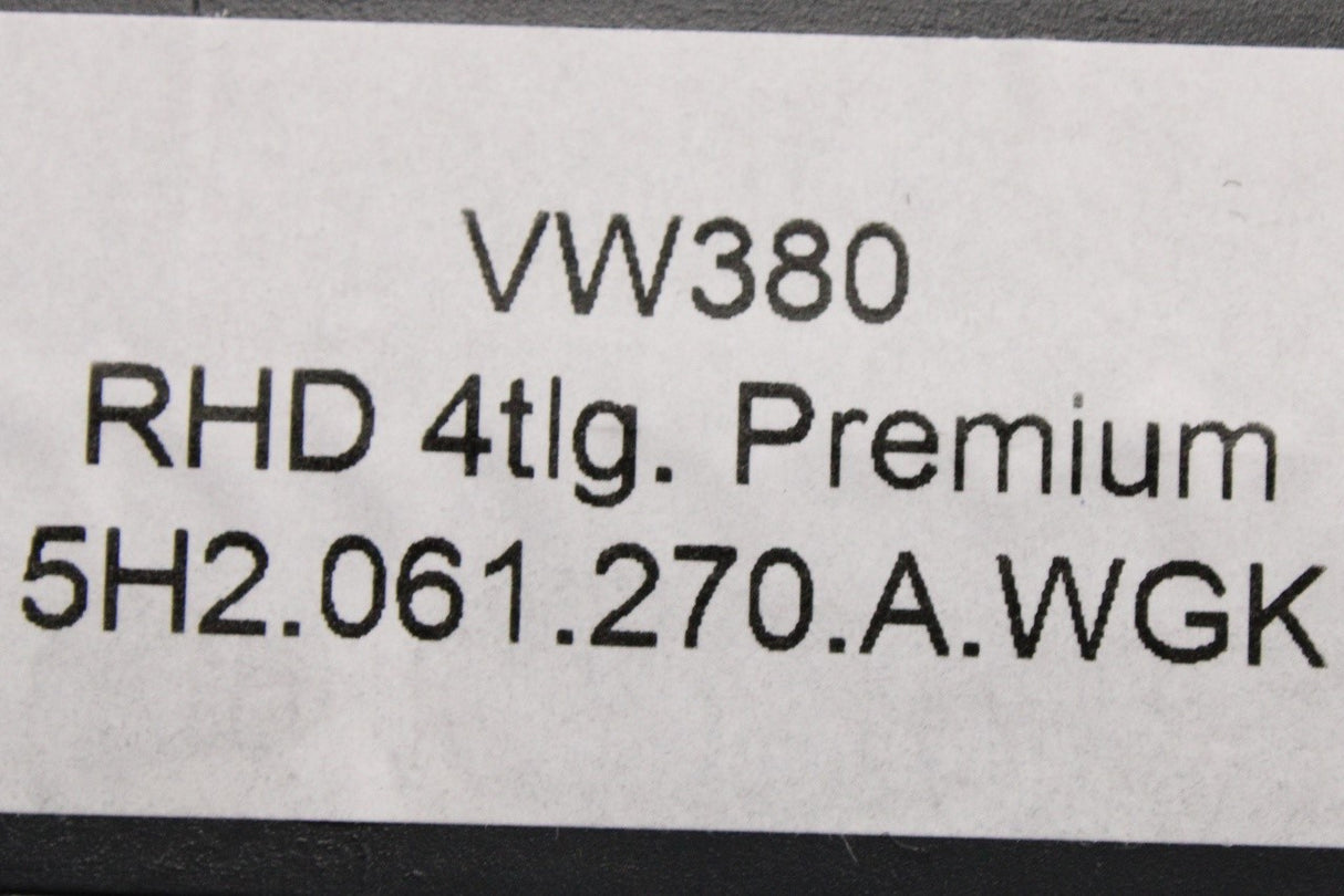 VW Golf MK8 premium carpet mats set (MHEV hybrid) 5H2061270A WGK