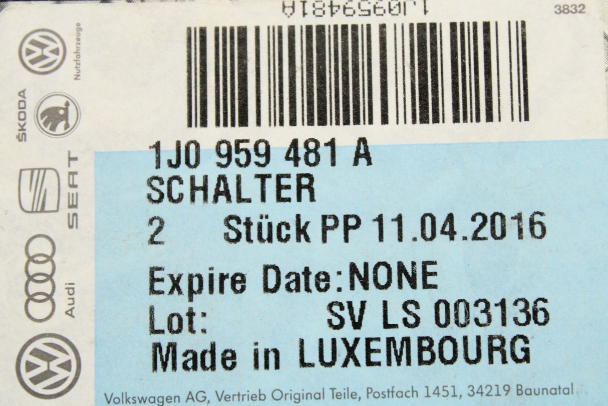 VW Audi Skoda SEAT radiator fan temperature switch 1J0959481A