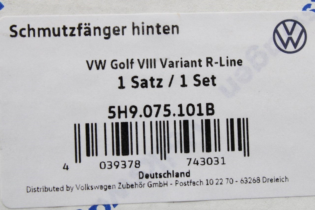 VW Golf MK8 Estate R-Line accessory mud flaps set (rear) 5H9075101B