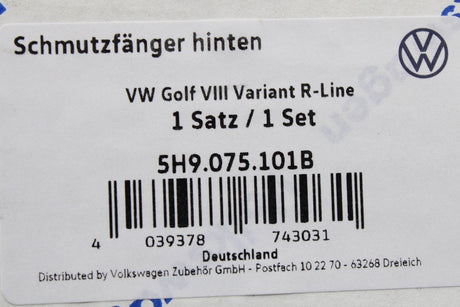 VW Golf MK8 Estate R-Line accessory mud flaps set (rear) 5H9075101B