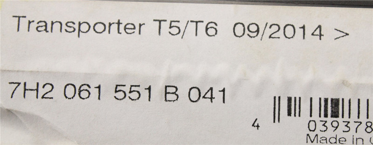 VW Transporter T5.1 T6 RHD all weather floor mats (front) 7H2061551B 041